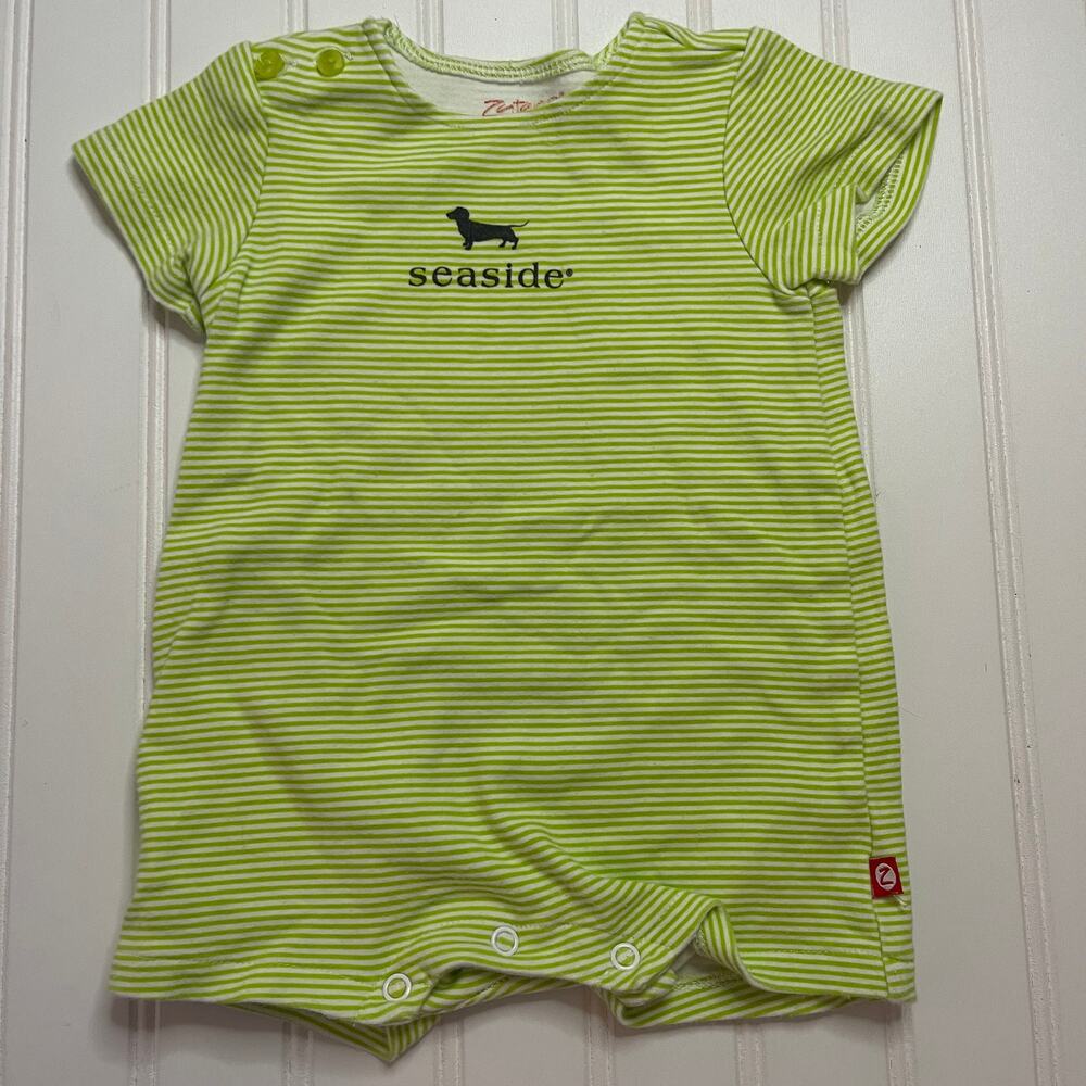 Boutique Zutano SEASIDE Striped Bodysuit Size Unisex 6‎ Months